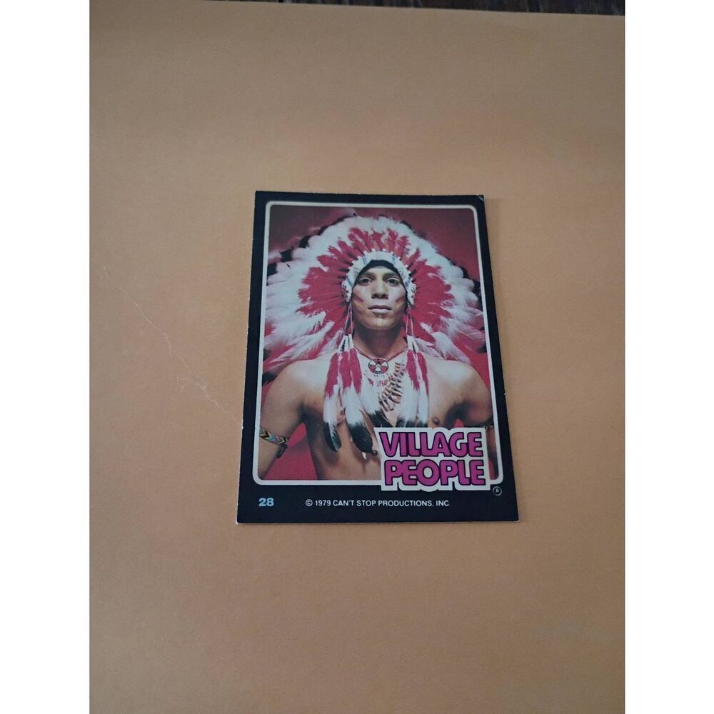 Vintage 1979 Village People Trading Card #28 Disco Era Vintage Music Collectible